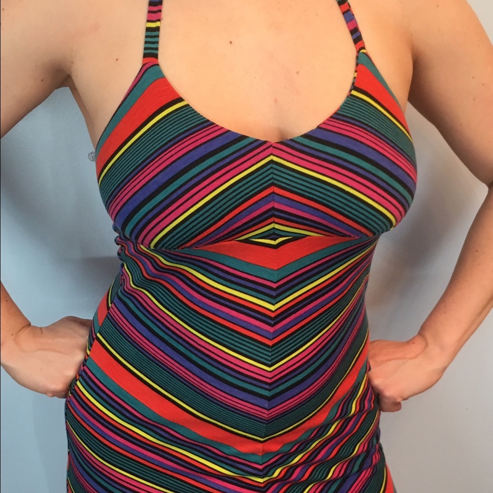 🌈Rainbow beautiful halter maxi dress