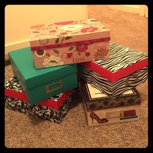 5 photo\keepsake/shoe boxes