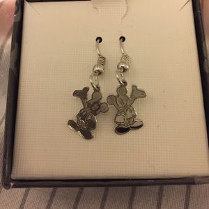 Sterling Silver Mickey Mouse Dangle Earrings