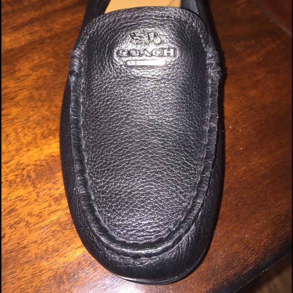 New Coach Womens black size 7.5 leather loafers - Picture 2 of 4