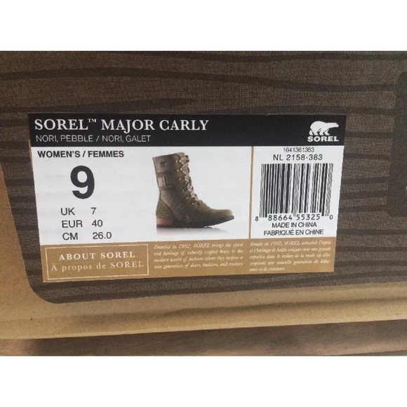 Sorel Major Carly Nori Pebble Boots sz 9 - Picture 4 of 4