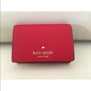 Kate Spade small wallet in bright red