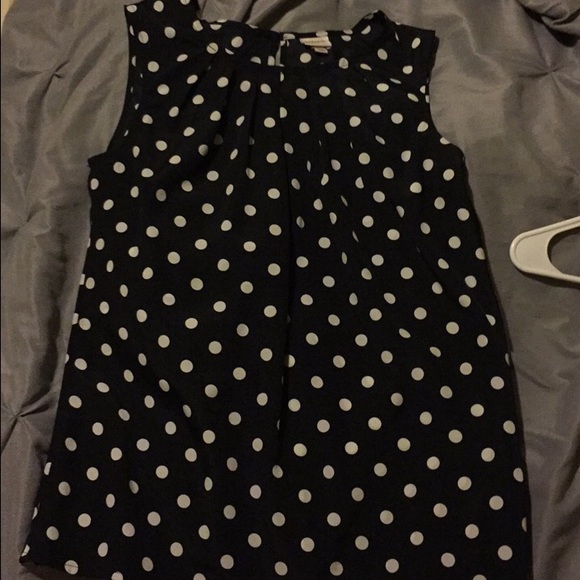 Black & White Polka dot top