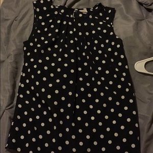 Black & White Polka dot top