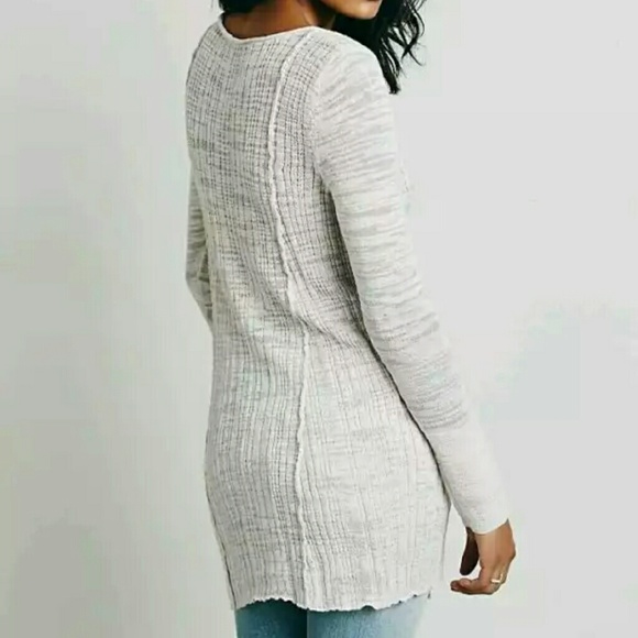Free People Sheer Ribbed Henley - Picture 2 of 3