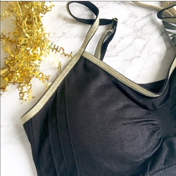 Glam glitter trim bralette with padding. - Picture 4 of 4