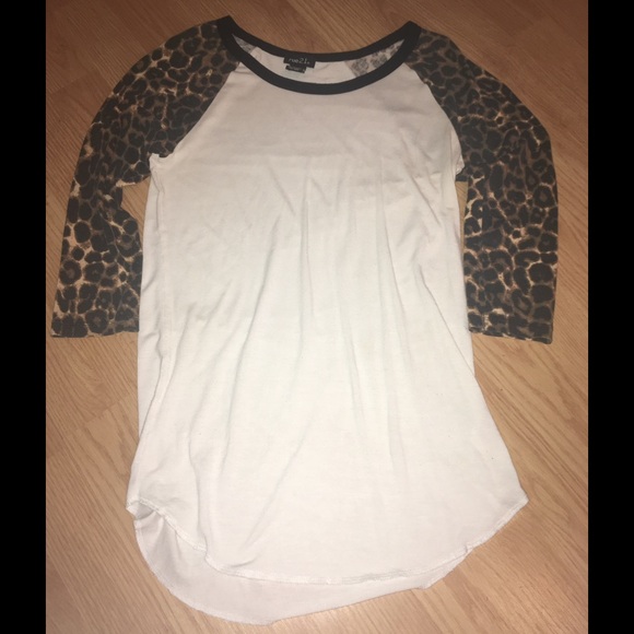 Rue 21 Cheetah Print Baseball Tee - Picture 1 of 1