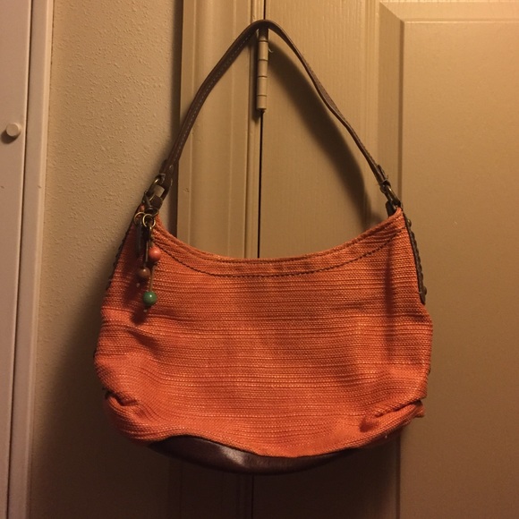 Fossil Orange Shoulder Purse