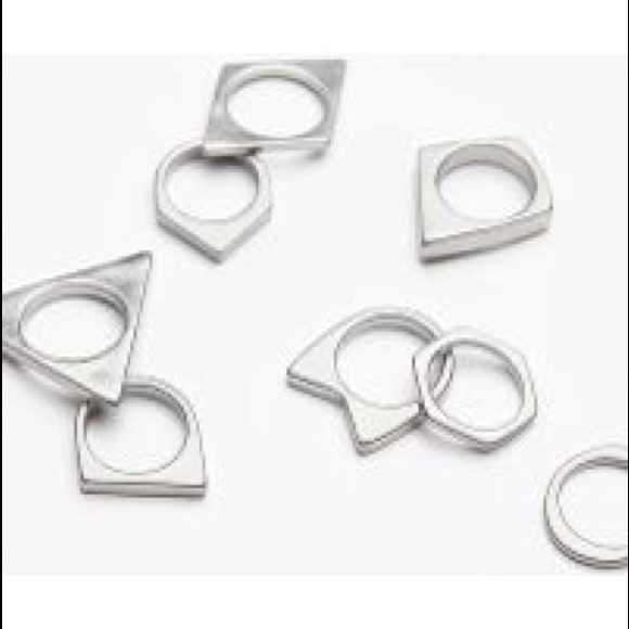 Free People Jewelry - NWT Free People silver stackable rings