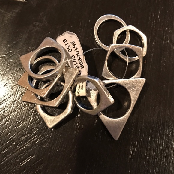 NWT Free People silver stackable rings - Picture 2 of 3