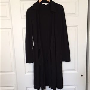 Midi black wrap dress