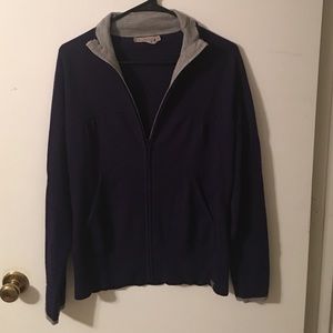 Dark purple outer sweater zip up