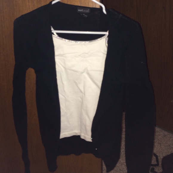 Wet seal plain black cardigan