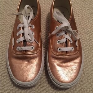 Gold metallic Vans
