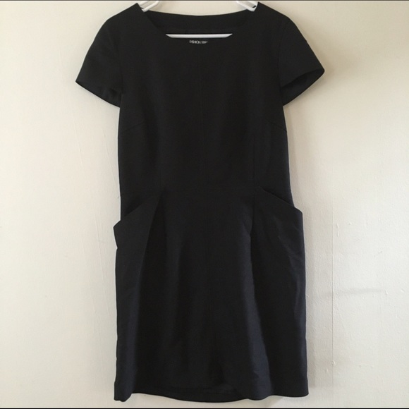 Black H&M shift dress size 14