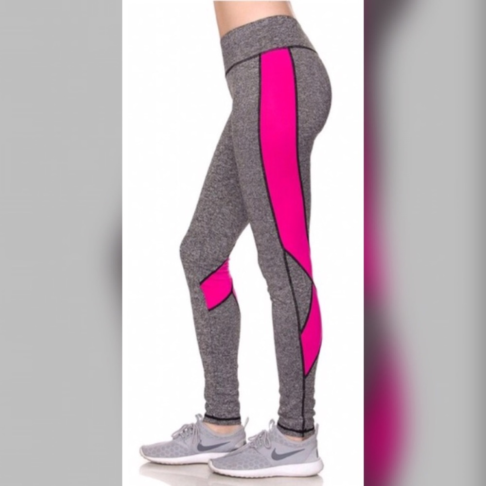 Athletic color block leggings w/ moisture barrier! - Picture 1 of 3