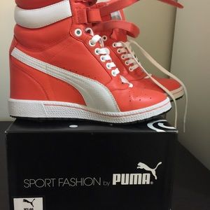 Puma High Top Wedge Sneakers