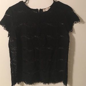 Black lace dress top