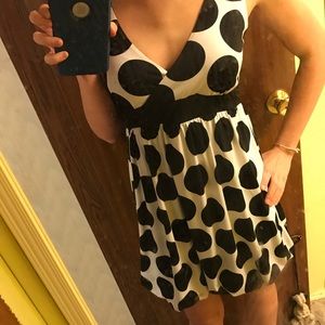 Black and white polka dot dress