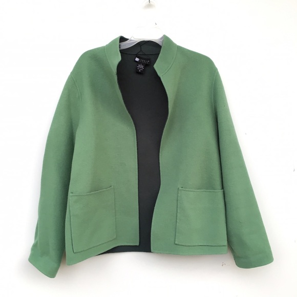 Carole Little Jackets & Blazers - 100% Wool Green Coat