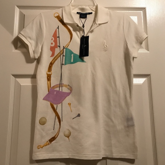 White Ralph Lauren golf polo shirt
