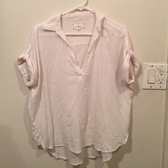 White collared Short sleeve