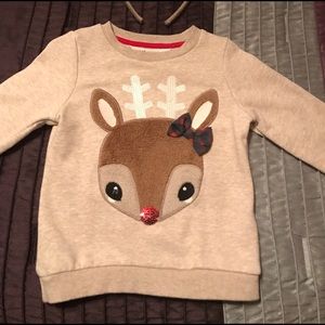 H&M Girl Size 2y-4y Sweater and Reindeer Ears