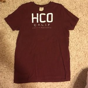 Maroon Men's Hollister T-shirt
