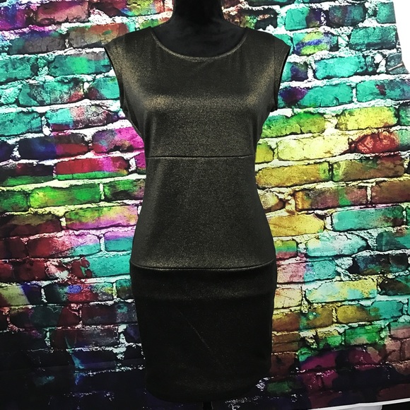 Bebop Juniors Black Silver Metallic Knit Sequin