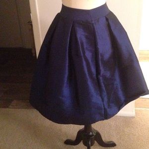 Navy/royal blue full tea length skirt.