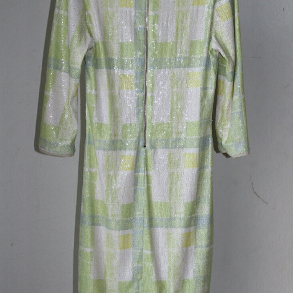 *SOLD* Rachel Roy Green Sequined Squareprinted - Picture 3 of 4
