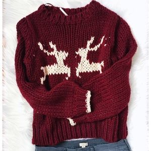 { SALE } FP | DANCER AND PRANCER CHUNKY SWEATER