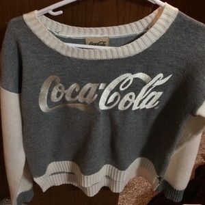 Coca Cola grey and white sweater