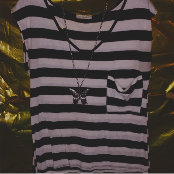 Black and white stripped shirt