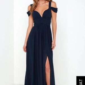XS or 0 Navy Blue dress from lulus..altered length