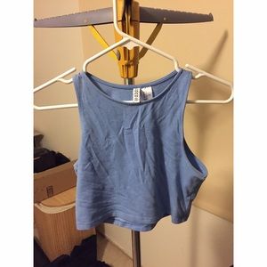 Blue crop top