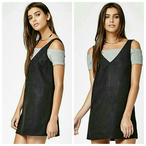 KENDALL & KYLIE FAUX SUEDE SHIFT DRESS