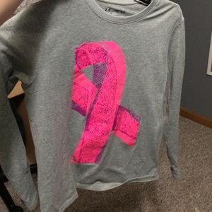 Girls breast cancer long sleeve tee