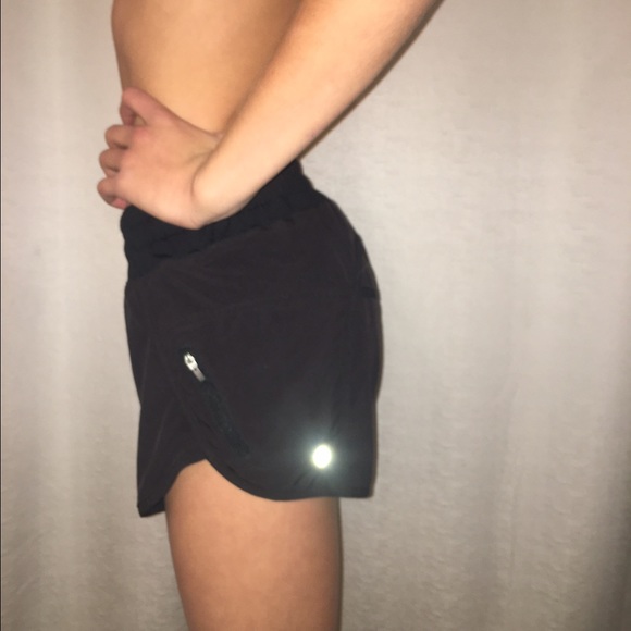 Black lulu running shorts!!! Super comfy and cute!