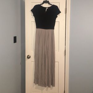 Black and grey Lauren Conrad Maxi dress