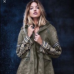 Authentic free people golden quills parka xs