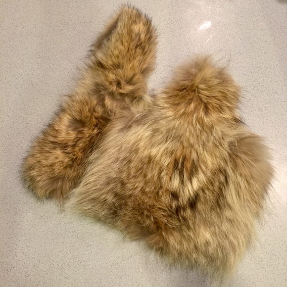 Vintage Coyotes fur Head Band/Neck Warmer & Purse - Picture 3 of 4