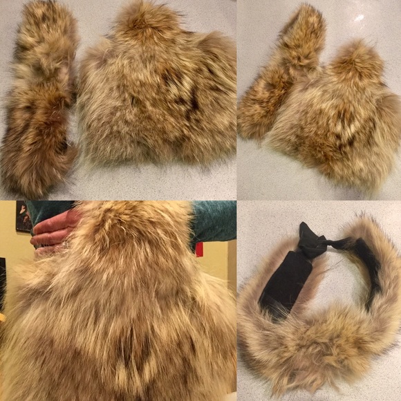 Vintage Coyotes fur Head Band/Neck Warmer & Purse - Picture 4 of 4