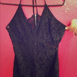 Black lace dress