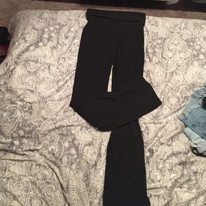 Pink black flare sweatpants