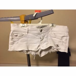 Hollister white short shorts