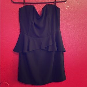 Strapless black dress