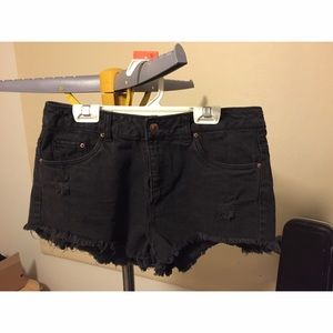 Black high waisted shorts