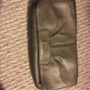 Metallic Coach wristlet