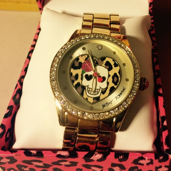 Betsy Johnson gold tone watch
